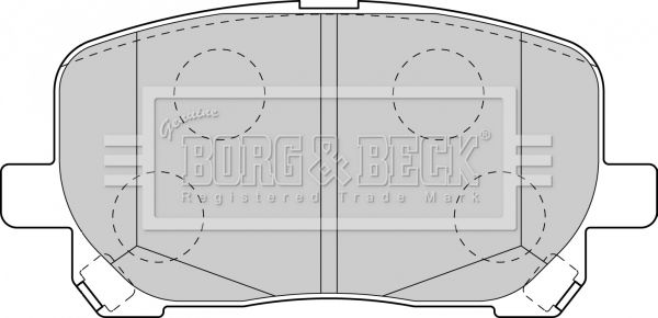 BORG & BECK Комплект тормозных колодок, дисковый тормоз BBP1837